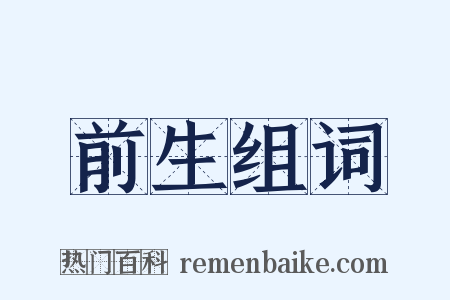 前生组词是什么意思的图片